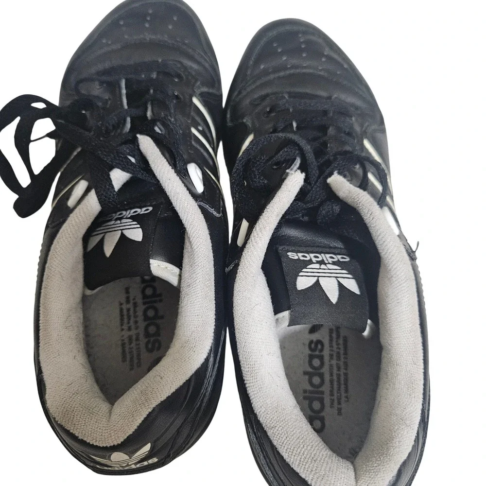 Adidas Originals Rivalry Low Black White Leather Sneakers Mens 10 France Design